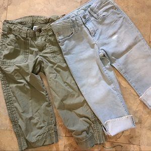 Bundle of 2 Girls Size 7 GAP Crops/Capris